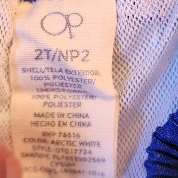 OP - Green, Blue & Gray Boys Swim Trunks Size 2T - Picture 4 of 4